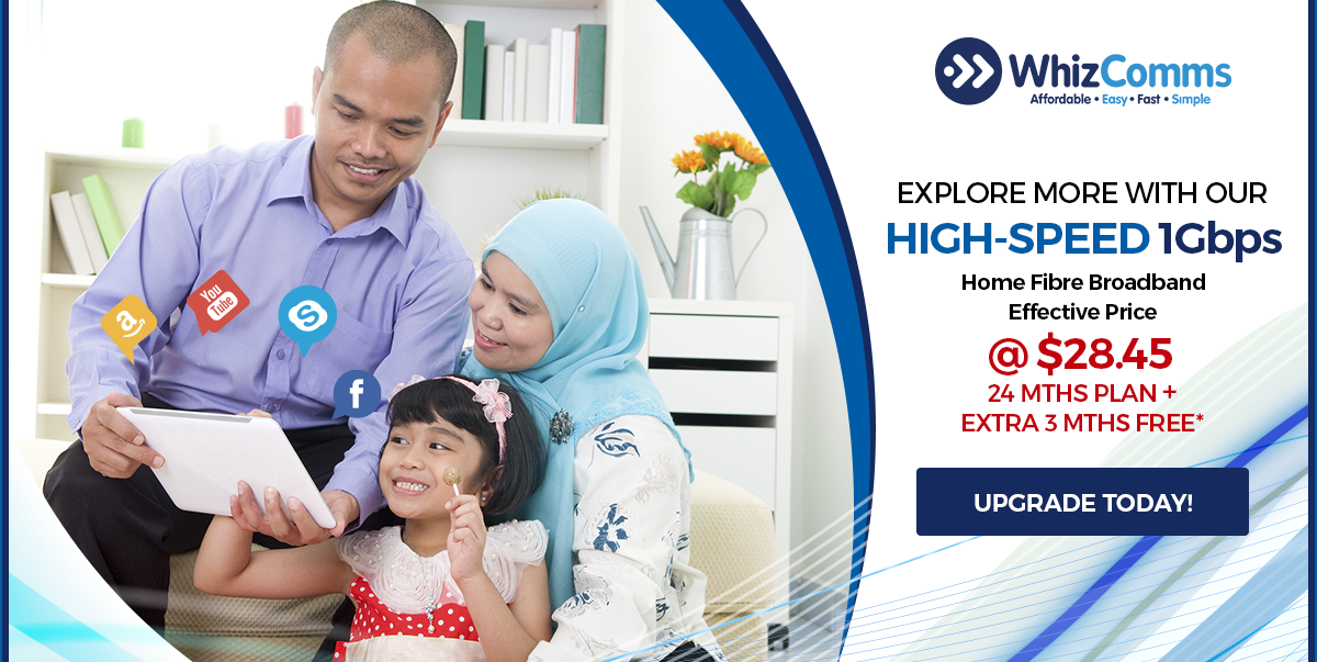 WhizComms Singapore 1Gbps Home Fibre Broadband at $28.45 Extended Promotion | Why Not Deals & Promotions