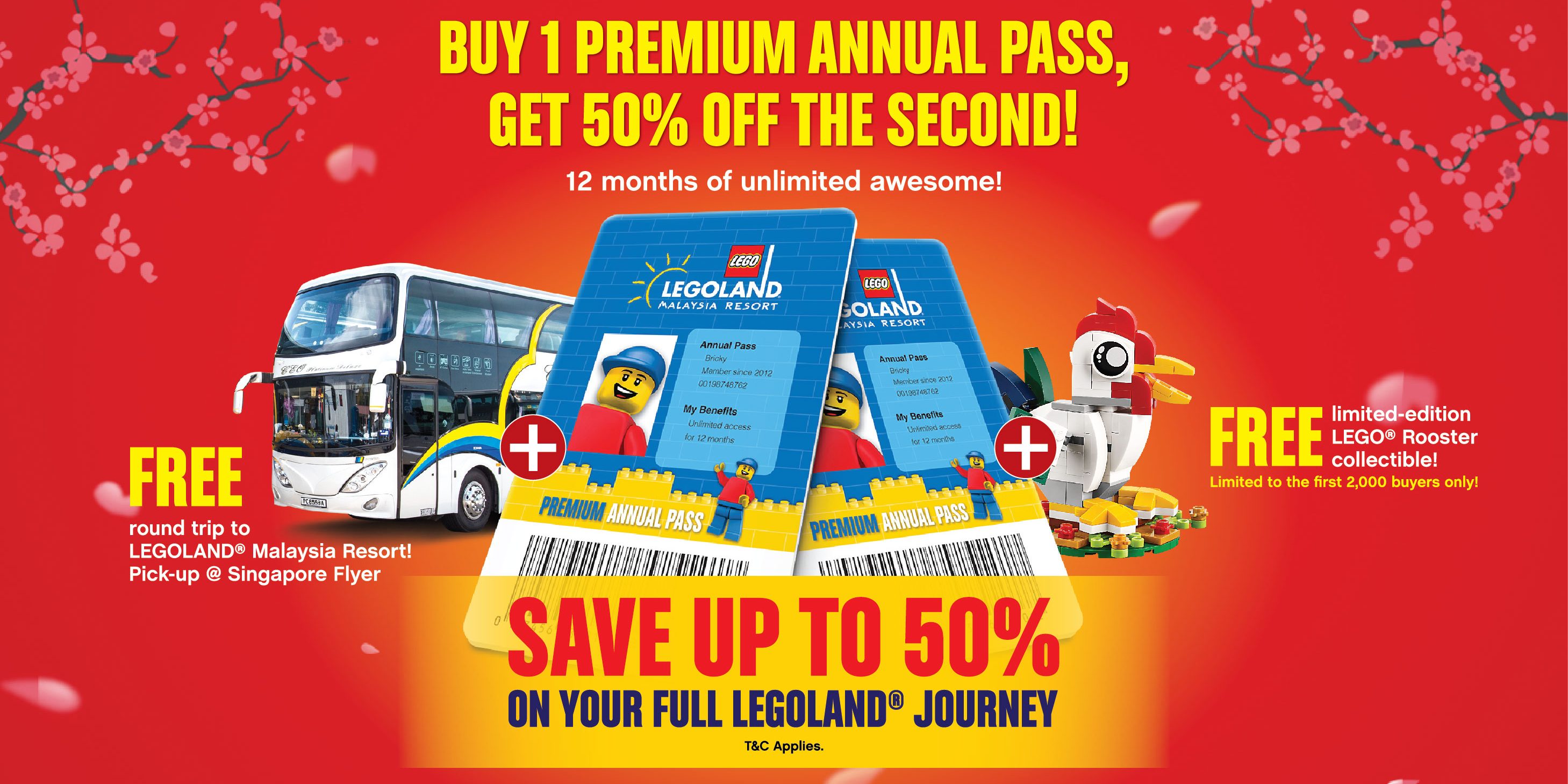 LEGOLAND Malaysia Lunar New Year Annual Pass Flash Deal 50% Off Promotion While Stocks Last | Why Not Deals & Promotions