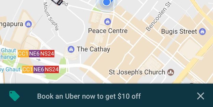 Uber Singapore $10 Off When Booking Through Google Maps Mobile App Promotion | Why Not Deals & Promotions