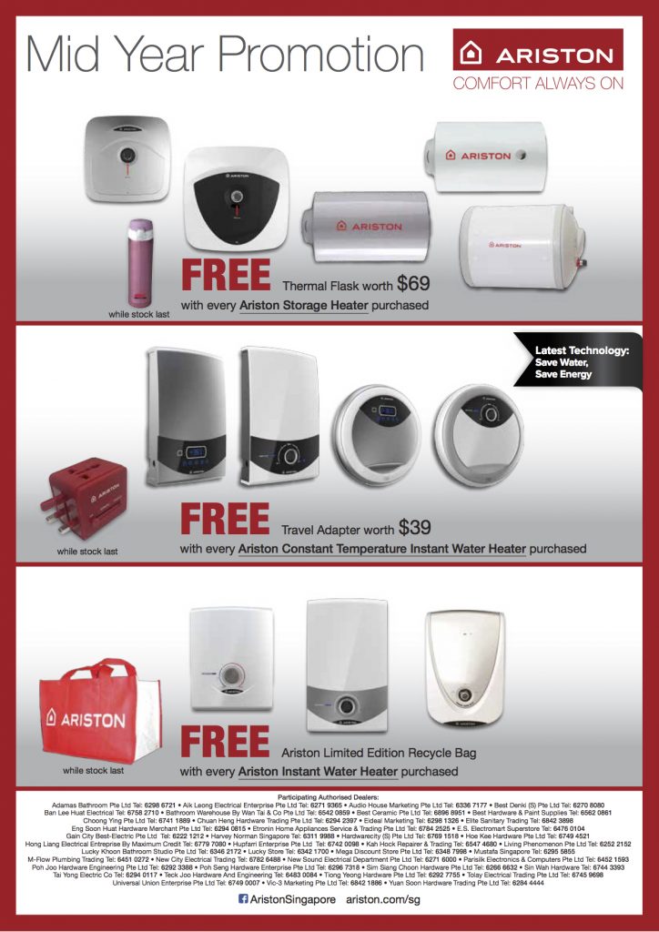 Ariston Mid Year Promo happening from 13 May to 30 June 2016 - Why Not Deals 1