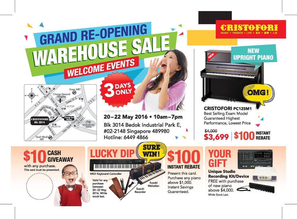 Christofori Grand Re-opening Warehouse Sale 20 to 22 May 2016 - Why Not Deals 1