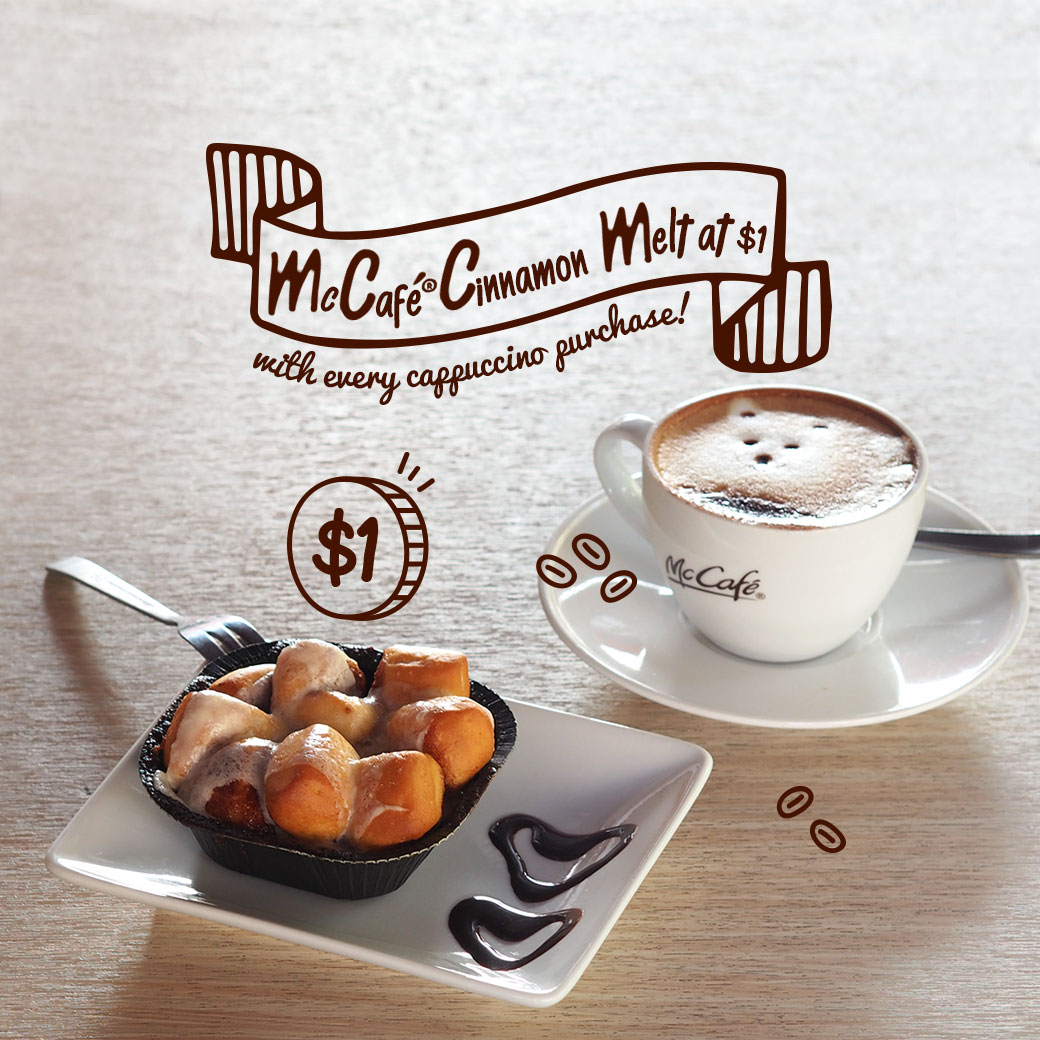 McDonald’s McCafe’s signature Cinnamon Melt at only $1