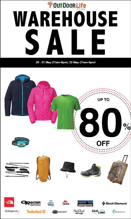 Outdoor Life Warehouse Sale 20 to 22 May 2016 - Why Not Deals 1