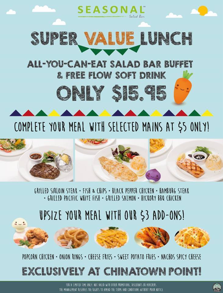Seasonal Salad Bar Chinatown Super Value Lunch Ends May 2016 - Why Not Deals 1