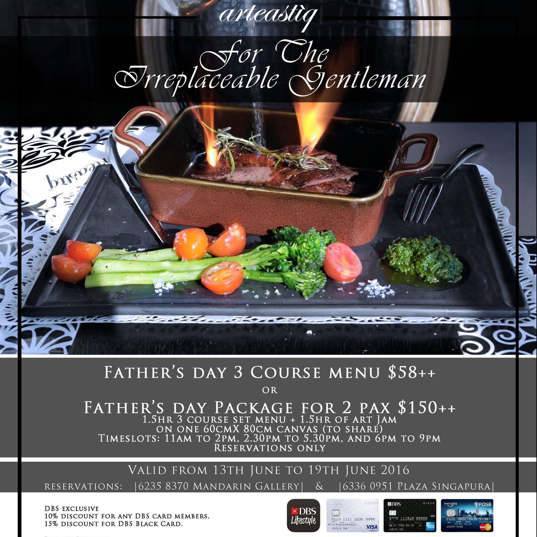 Arteastiq Father’s Day Package 13 to 19 Jun 2016