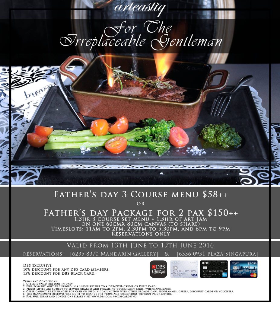 Arteastiq Father's Day Package 13 to 19 Jun 2016 - Why Not Deals