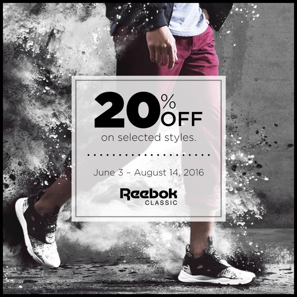 Common Thread SG 20% Off Selected Reebok Sneakers 3 Jun to 14 Aug 2016