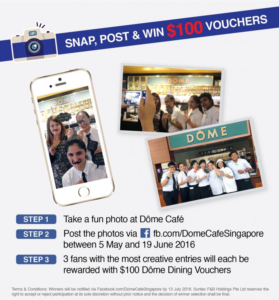 DÔME Cafe SG Father's Day Facebook Photo Contest ends 19 Jun 2016 - Why Not Deals