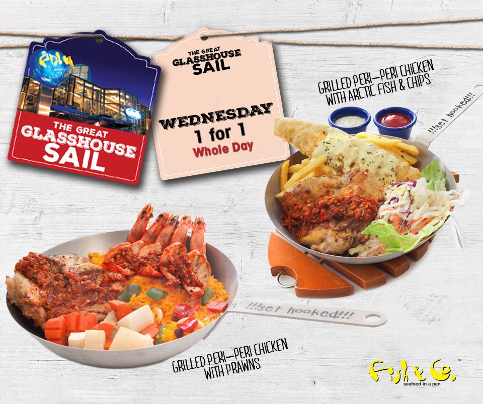 Fish & Co SG 1 For 1 Main Course Mon to Fri ends 31 Jul 2016 - Why Not Deals 4