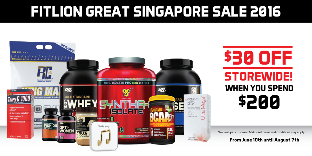 FITLION SG GSS Spend $200 & Get $30 Off Storewide 10 Jun to 7 Aug 2016 - Why Not Deals
