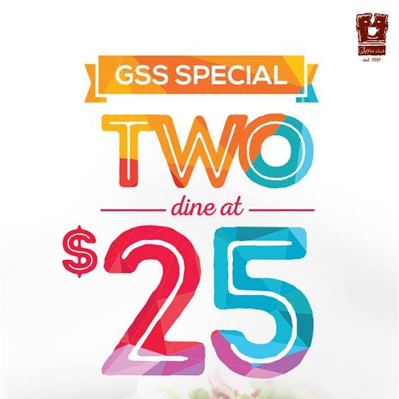 O’Coffee Club SG GSS Special Two Dine at $25 1 Jun to 31 Jul 2016