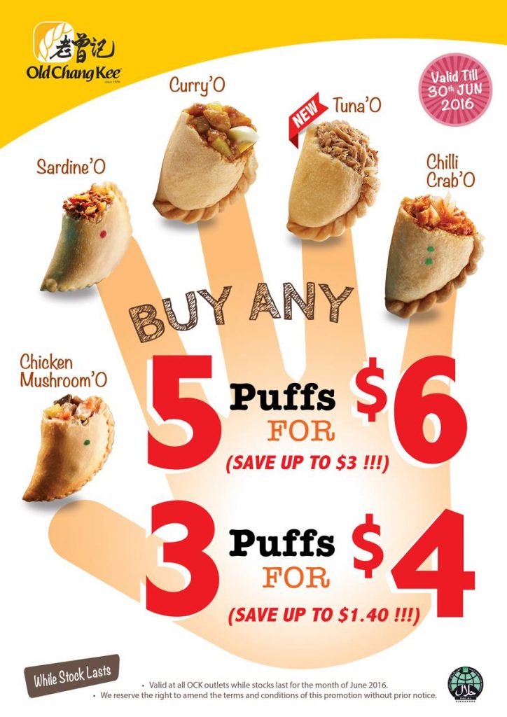 Old Chang Kee SG Curry Puffs Promotion ends 30 Jun 2016 - Why Not Deals 1