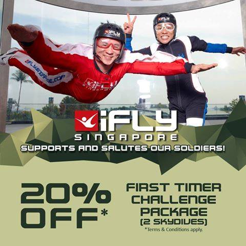 SAF Day Promo iFly Singapore 20% Off 1 Jul to 9 Aug 2016