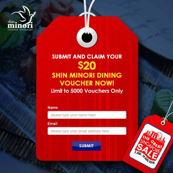 Shin Minori GSS Claim $20 Dining Minori Vouchers 3 Jun to 14 Aug 2016