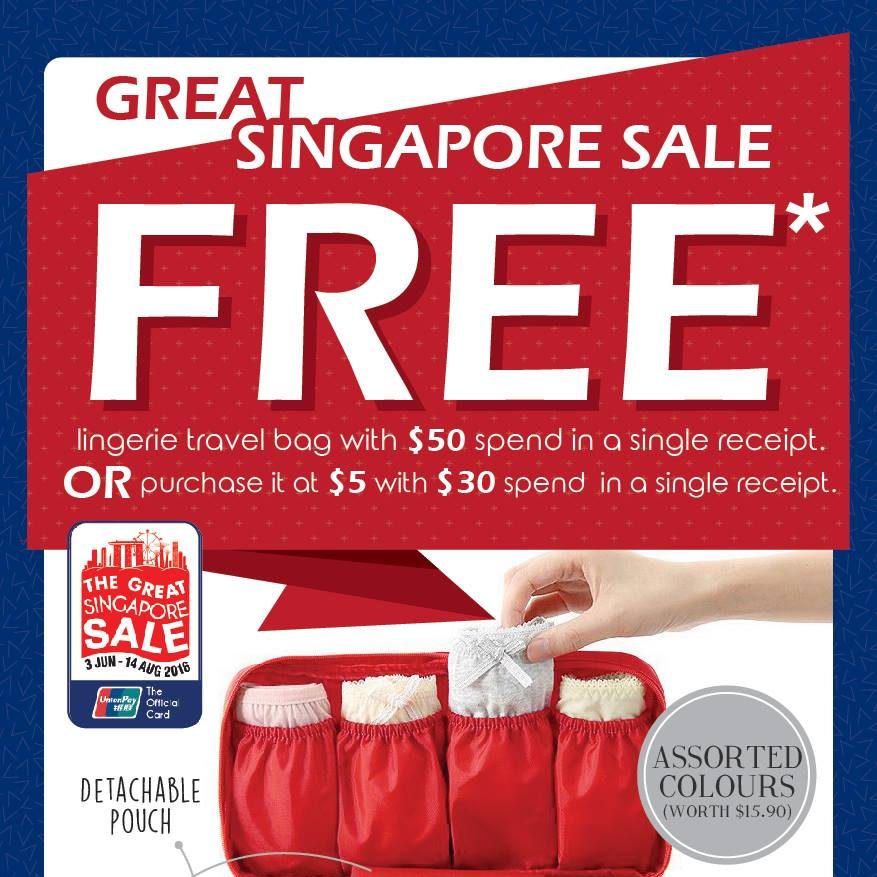 Sinma Fashion Accessories SG GSS FREE Lingerie Travel Bag 3 Jun to 14 Aug 2016