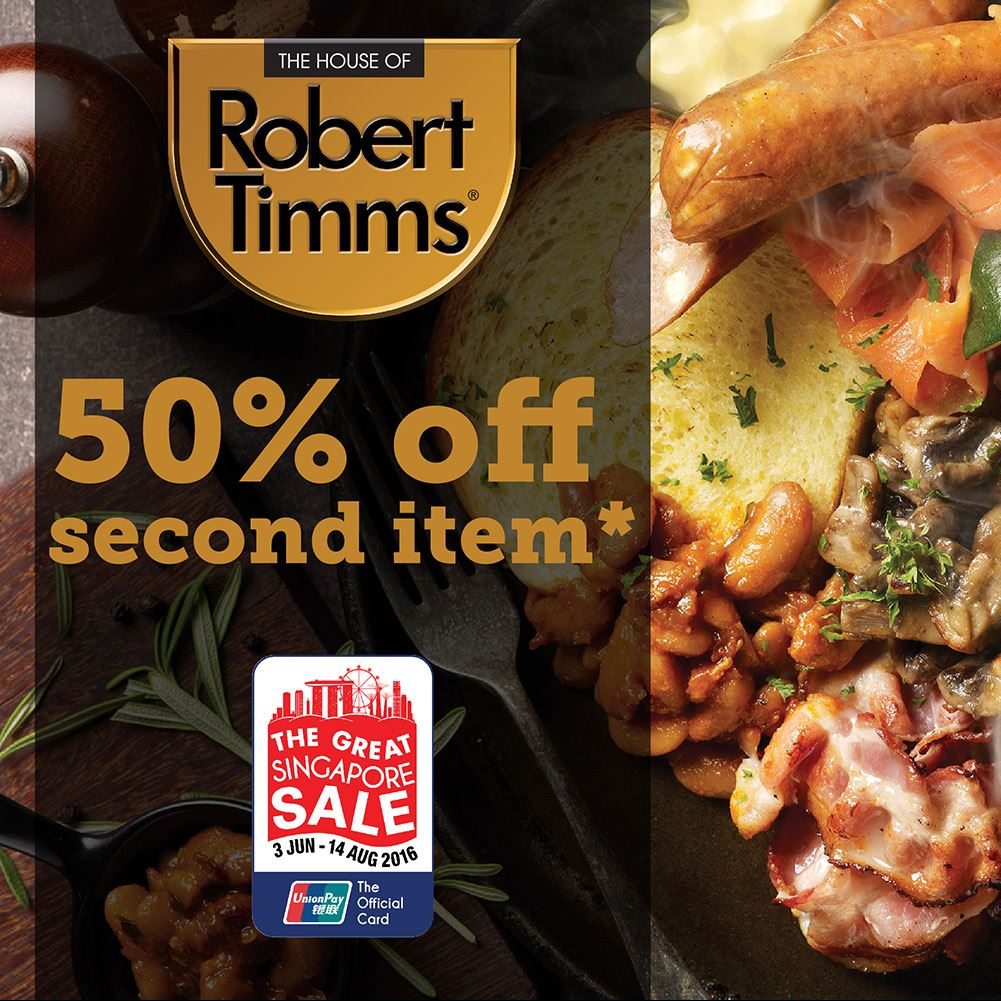 The House of Robert Timms 50% Off 2nd Item 3 Jun to 14 Aug 2016