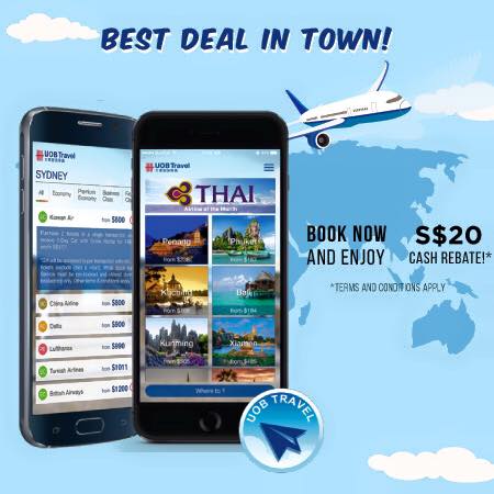 UOB Travel Smart SG Book Flights & Get $20 Rebate 1 Jun to 15 Jul 2016