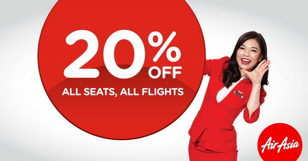 AirAsia 20% Off All Seats All Flights Singapore Promotion ends 17 Jul 2016 | Why Not Deals