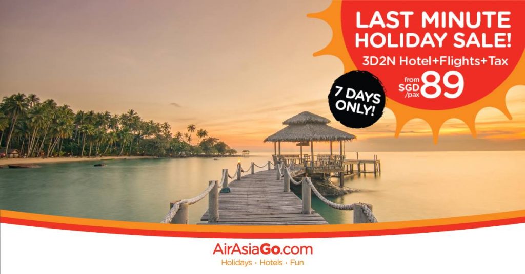 AirAsiaGo Last Minute Holiday Singapore Promotion 25 to 31 Jul 2016 | Why Not Deals