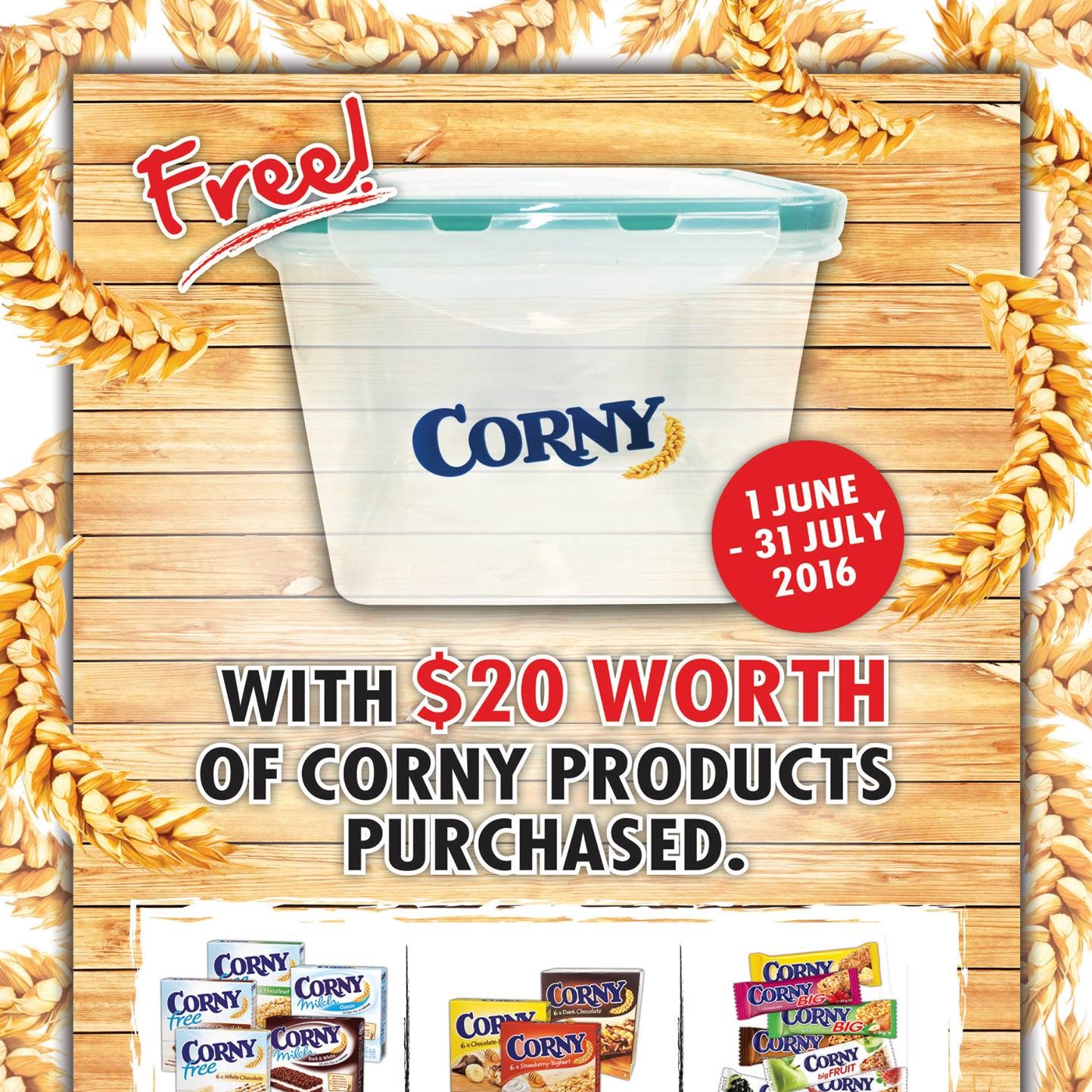 Choc Spot FREE Corny Container Singapore Promotion 1 Jun to 31 Jul 2016