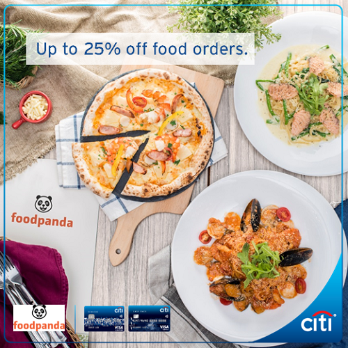 CITI Credit Card Up to 25% Off Foodpanda Singapore Promotion ends 31 Dec 2016