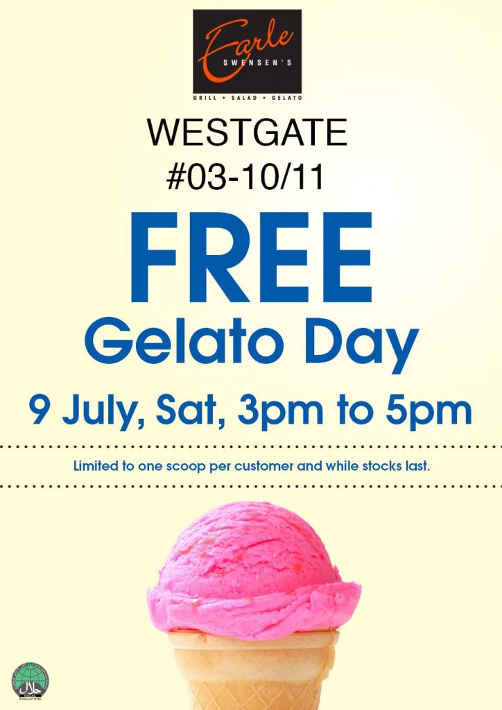 Earle Swensen's FREE Gelato Day Singapore Promotion 9 Jul 2016 | Why Not Deals