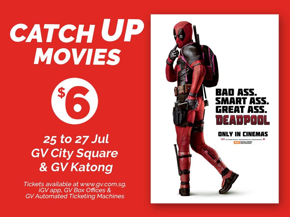 Golden Village Catch Up Movies $6 Singapore Promotion 25 to 27 Jul 2016 | Why Not Deals
