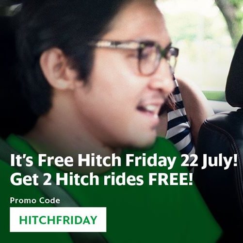 GRAB Hitch Get FREE 2 Rides Singapore Promotion 22 Jul 2016