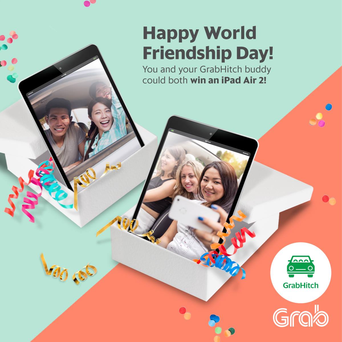 GrabHitch Friendship Day Singapore Contest ends 7 Aug 2016