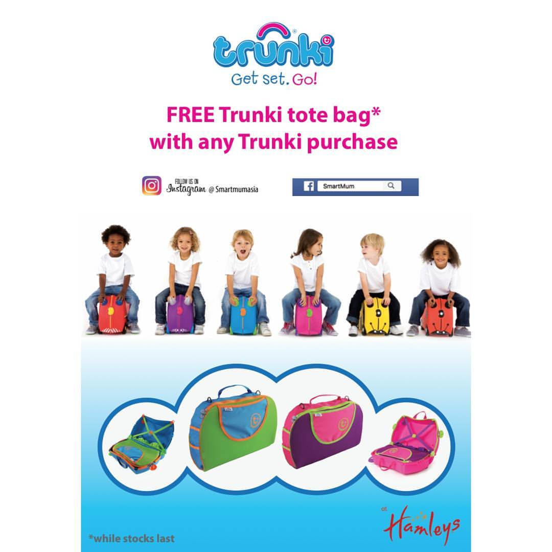 Hamleys FREE Trunki Tote Bag Singapore Promotion ends 17 Jul 2016