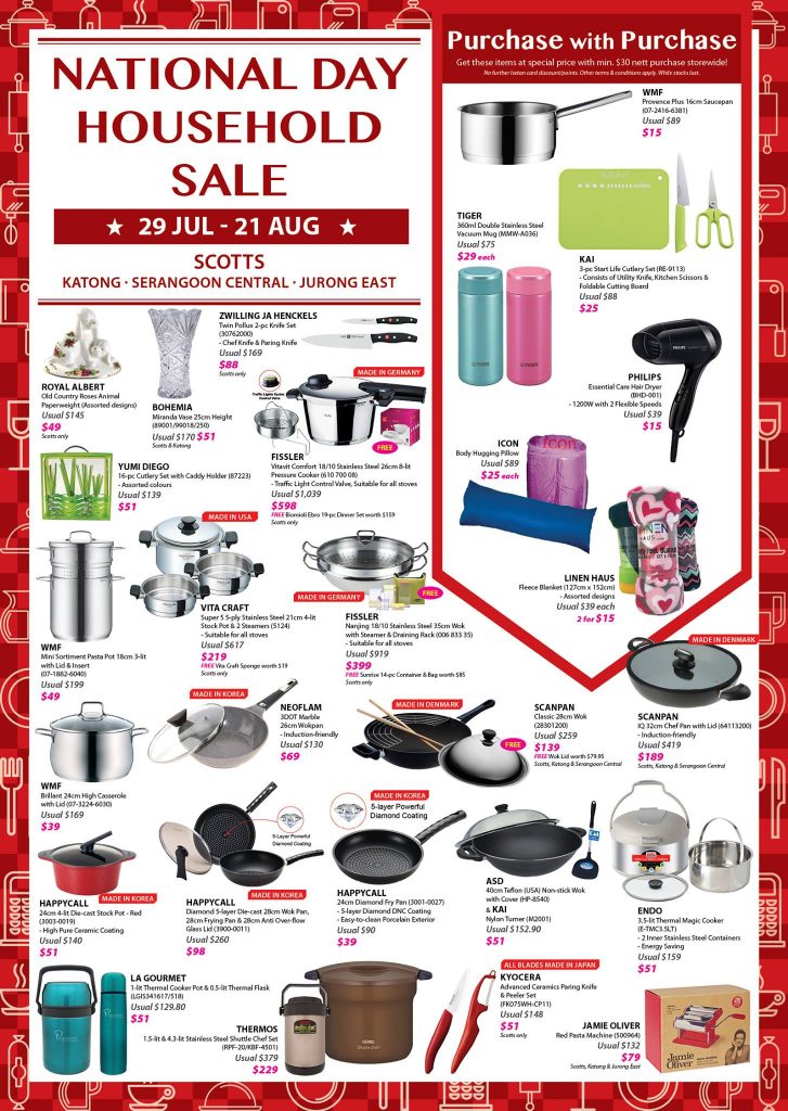 Isetan National Day Household Sale Singapore Promotion 29 Jul to 21 Aug 2016 | Why Not Deals