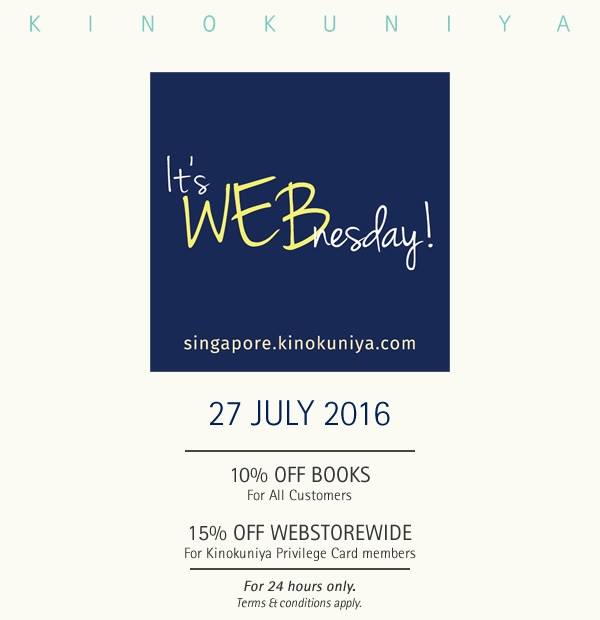 Kinokuniya WEBnesday Singapore Promotion ends 27 Jul 2016 | Why Not Deals