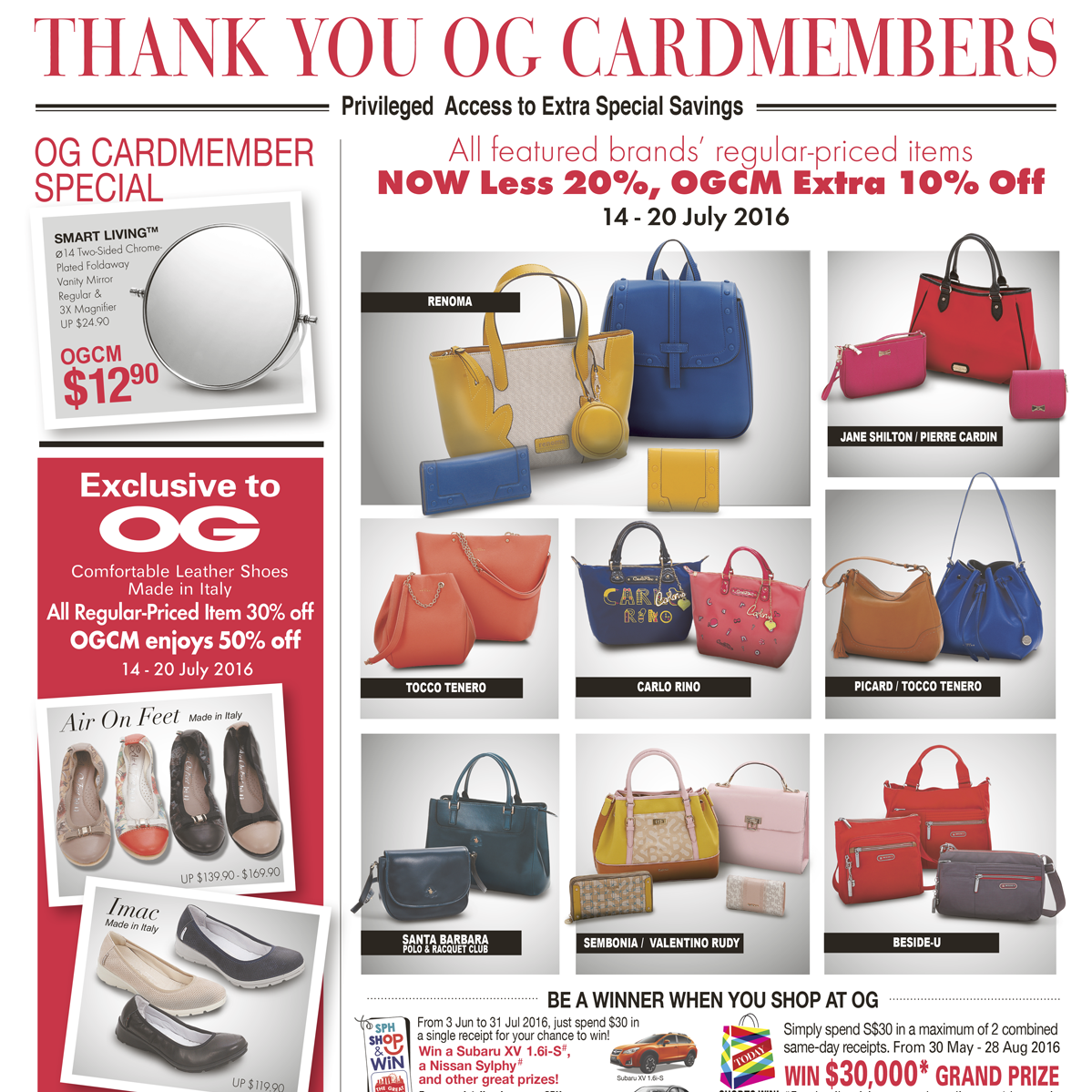 OG Cardmembers Special Singapore Promotion 14 to 20 Jul 2016
