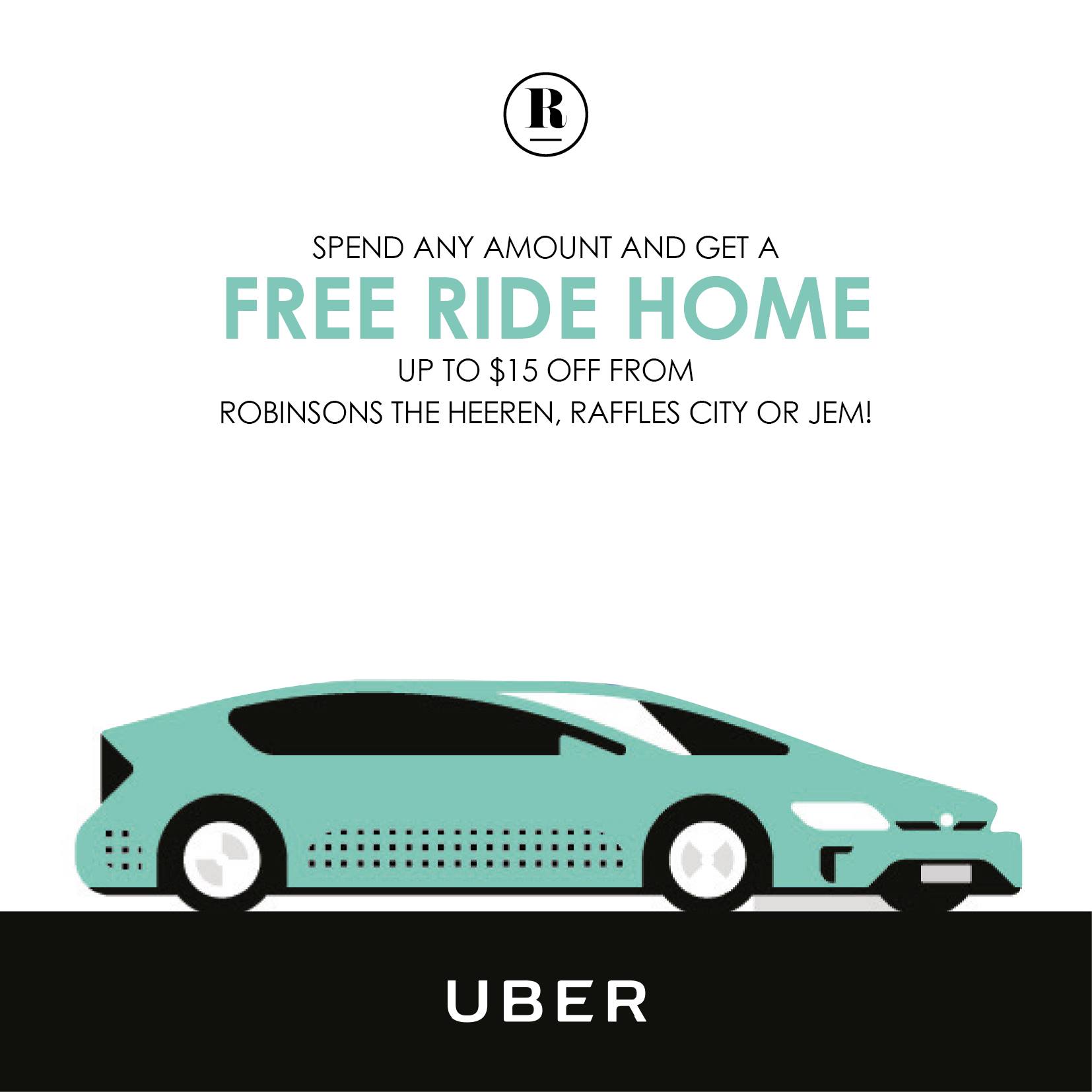 Robinsons FREE Ride Home Singapore Promotion 13 to 17 Jul 2016