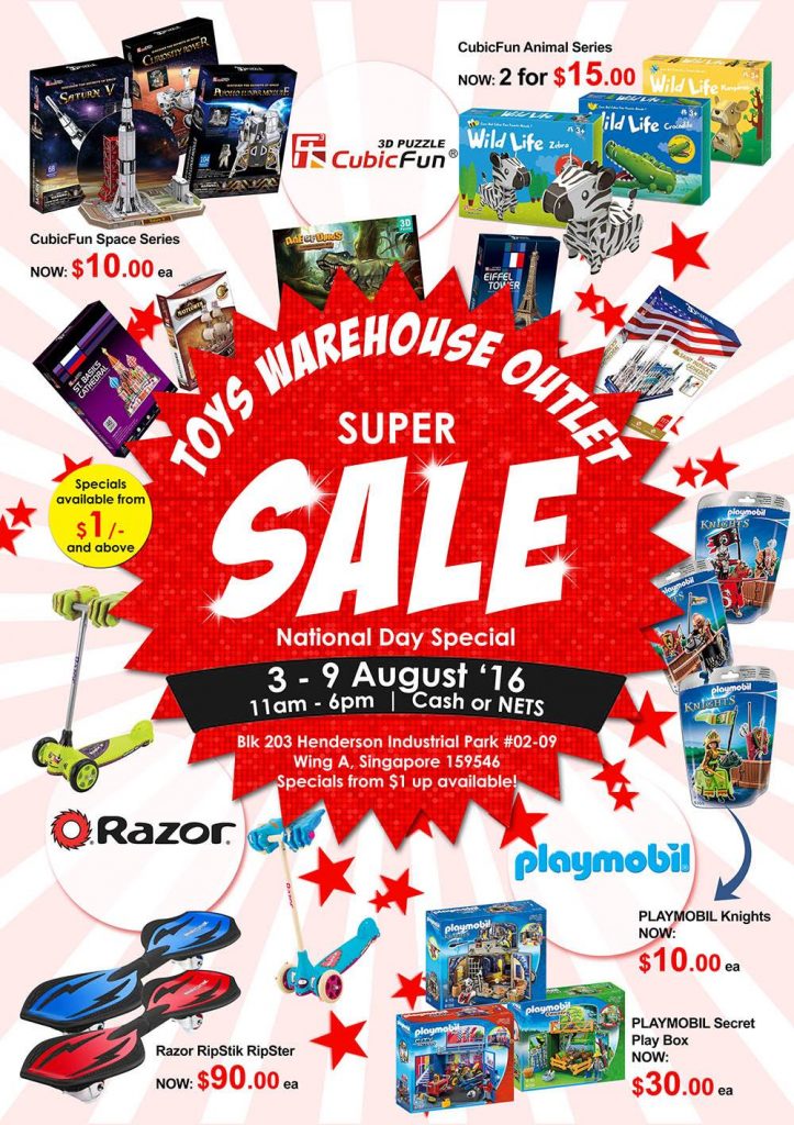 Action Toyz National Day Specials Singapore Promotion 3 to 9 Aug 2016 | Why Not Deals