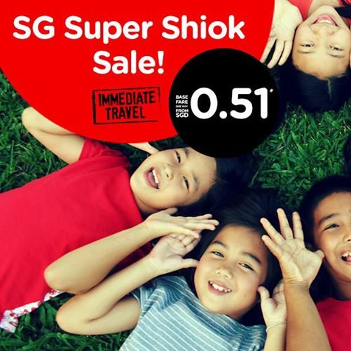 AirAsia SG51 Super Shiok Sale Singapore Promotion ends 7 Aug 2016
