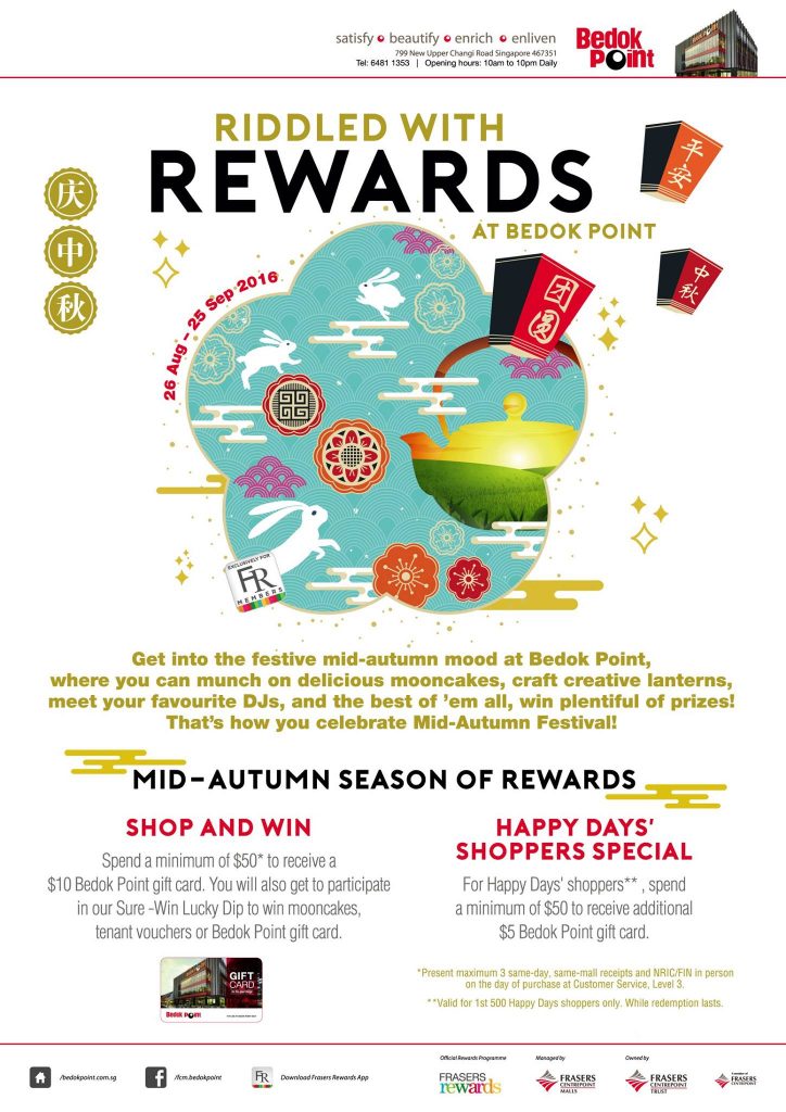 Bedok Point Singapore Riddled with Rewards Mid-Autumn Season Promotion 26 Aug to 25 Sep 2016 | Why Not Deals