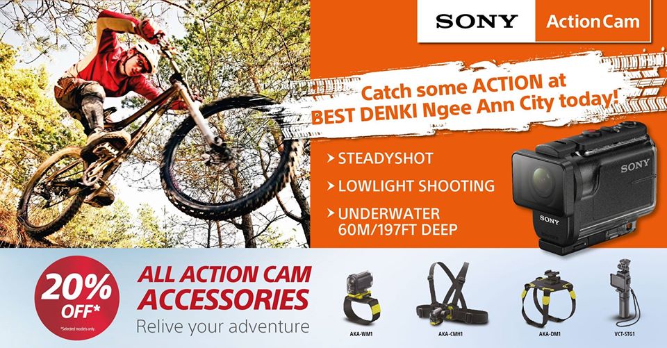 BEST Denki Ngee Ann City Sony Action Camera Singapore Promotion ends 14 Aug 2016 | Why Not Deals