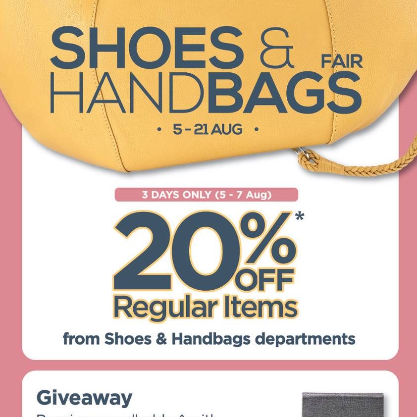 BHG Shoes & Handbags Fair Singapore Promotion 5 to 7 Aug 2016