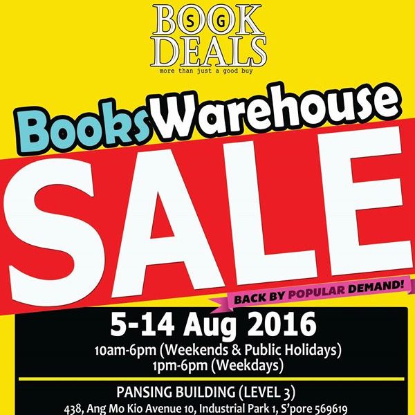 Book Deals Books Warehouse Sale Singapore Promotion 5 to 14 Aug 2016