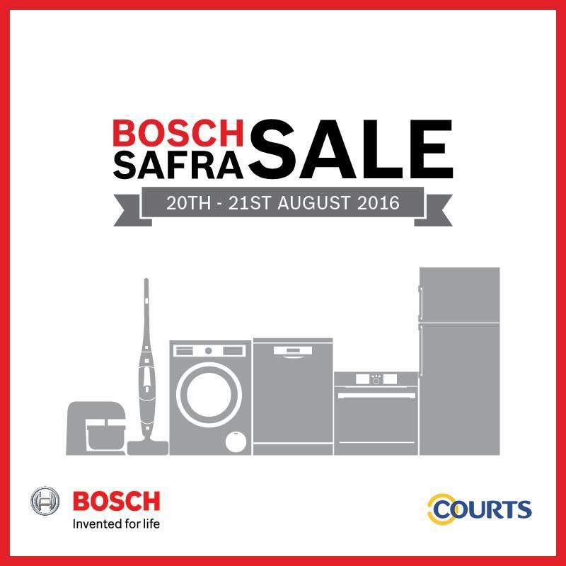 Bosch Singapore SAFRA Sale Up to 50% Off Home Appliances Promotion 20 to 21 Aug 2016