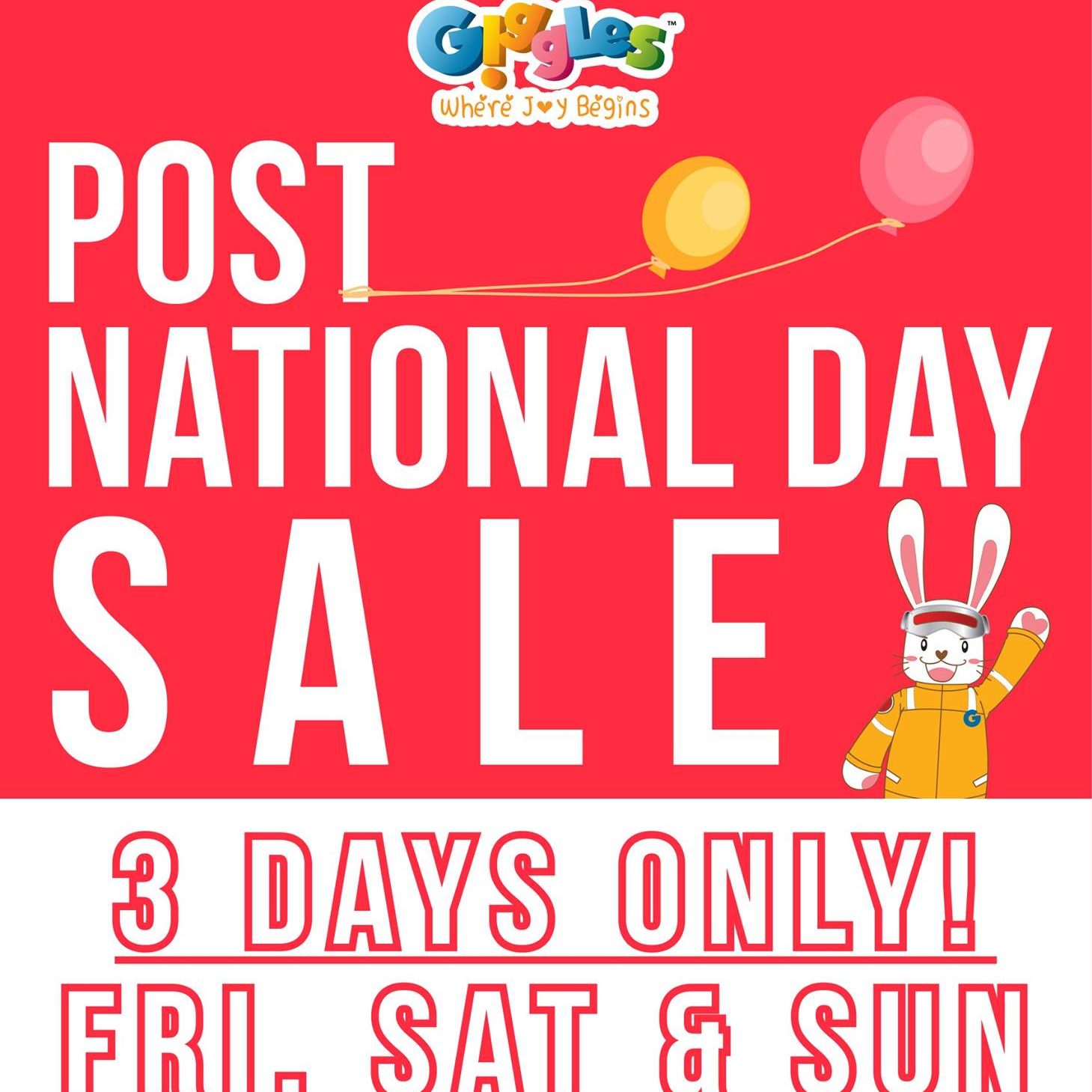 Giggles Post National Day Sale Singapore Promotion ends 14 Aug 2016