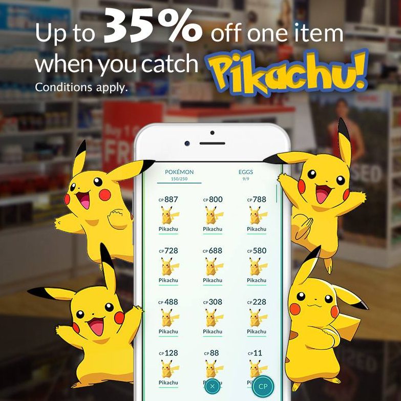 GNC Singapore Pokemon GO Pikachu Promotion Up to 35% Off ends 25 Aug 2016