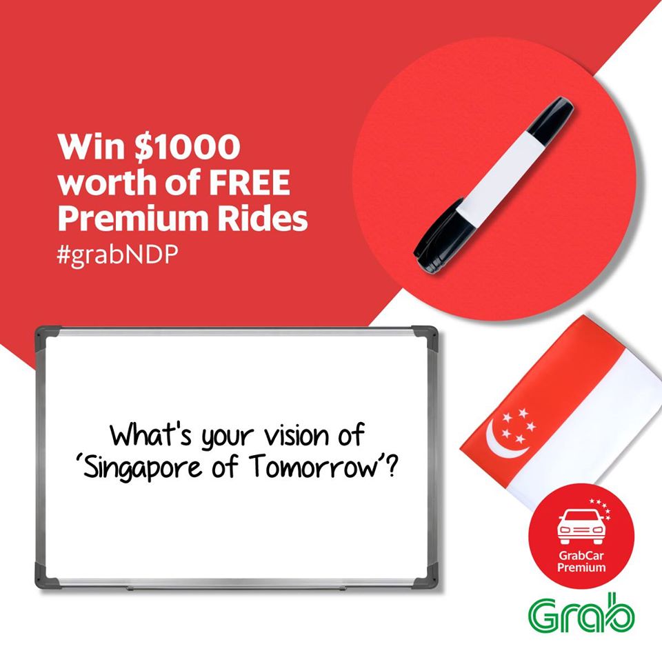 Grab Stand to Win $1,000 Worth of FREE Premium Rides Singapore Contest 8 to 14 Aug 2016