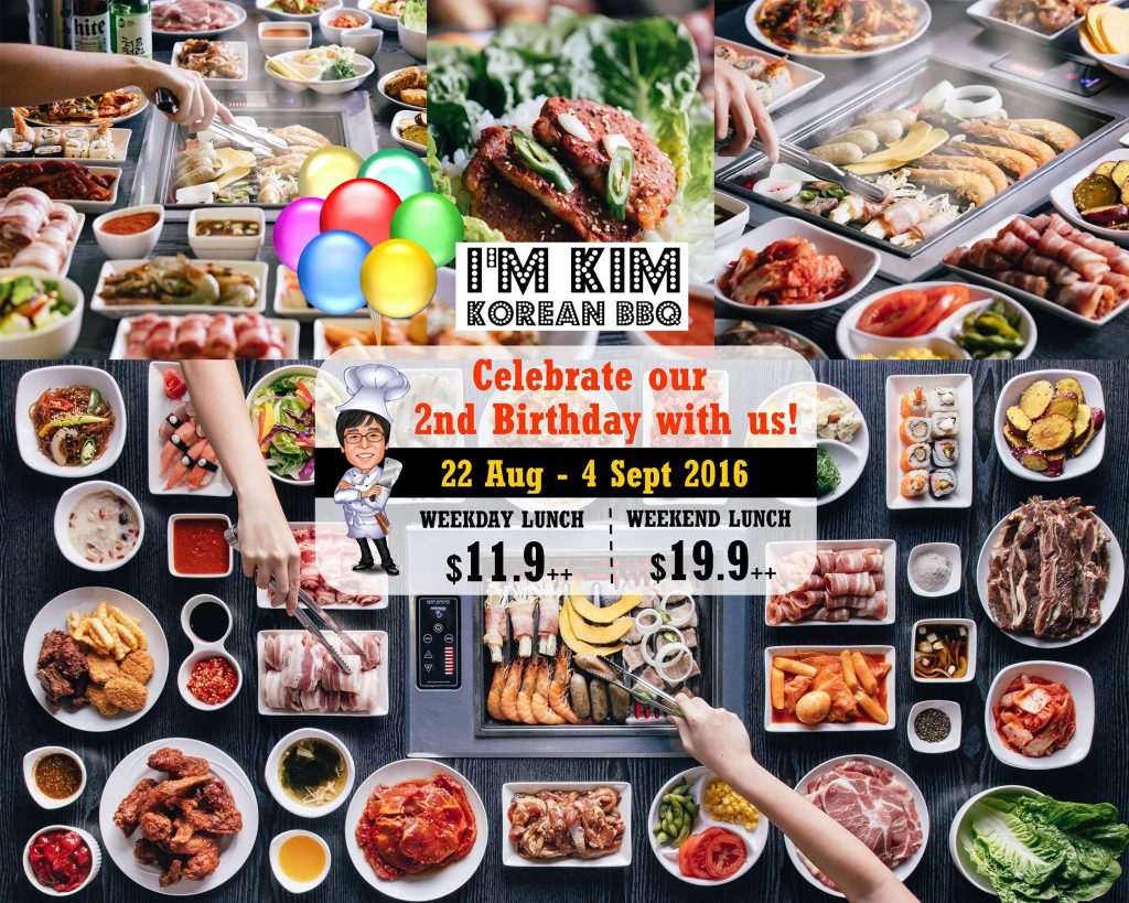 I'm KIM Korean BBQ Singapore 2nd Birthday Promotion 22 Aug to 4 Sep 2016 | Why Not Deals