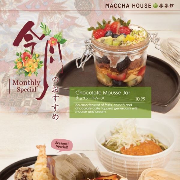Maccha House Singapore Monthly Special Menu Promotion at Orchard Central 1 to 31 Aug 2016