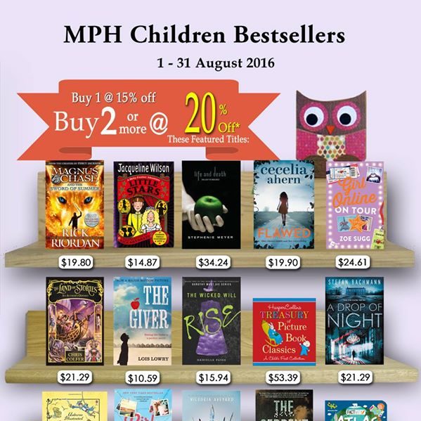MPH Bookstores Children Bestsellers Singapore Promotion 1 to 31 Aug 2016
