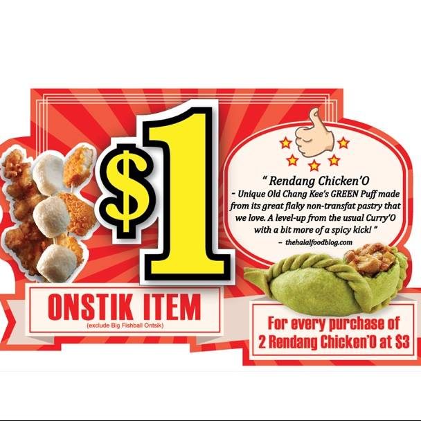 Old Chang Kee Singapore $1 Onstik Promotion ends 31 Aug 2016