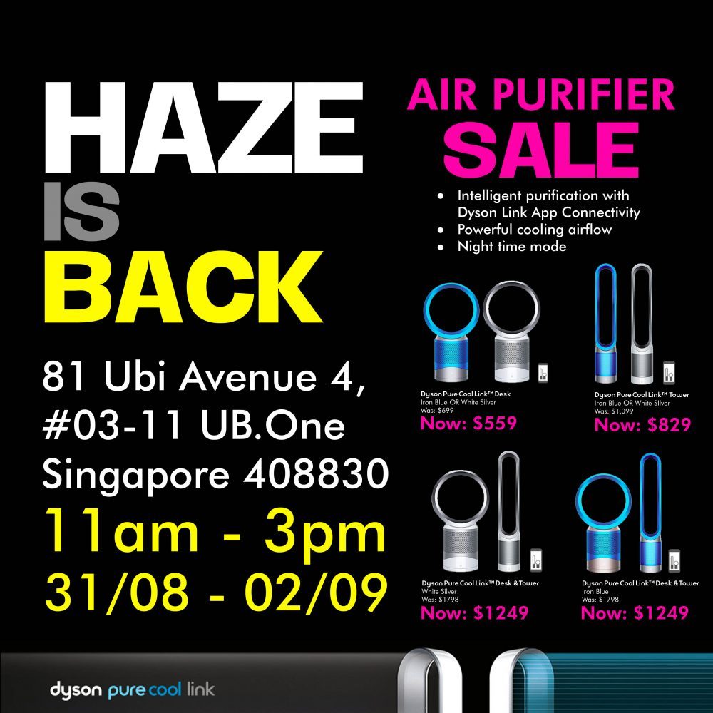 Polaris Singapore Dyson Pure Cool Link Air Purifier Sale Promotion 31 Aug to 2 Sep 2016