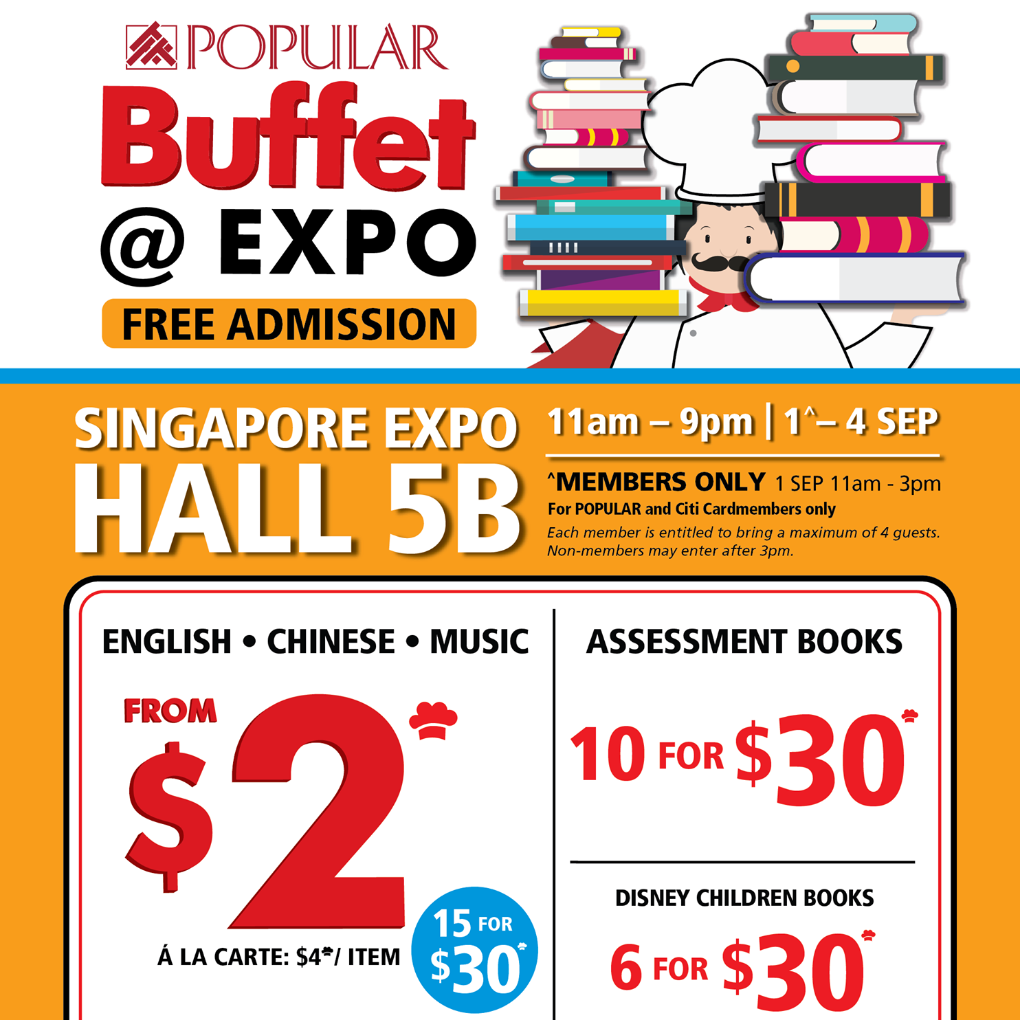 Popular Singapore Buffet at Singapore EXPO Hall 5B Promotion 1 to 4 Sep 2016